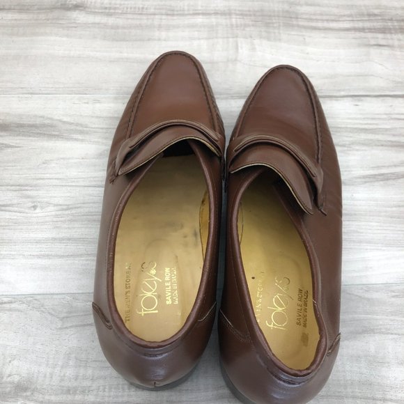 Foleys Savile Row Loafers Mens 10N Brown Leather Slip On Shoes main image 10